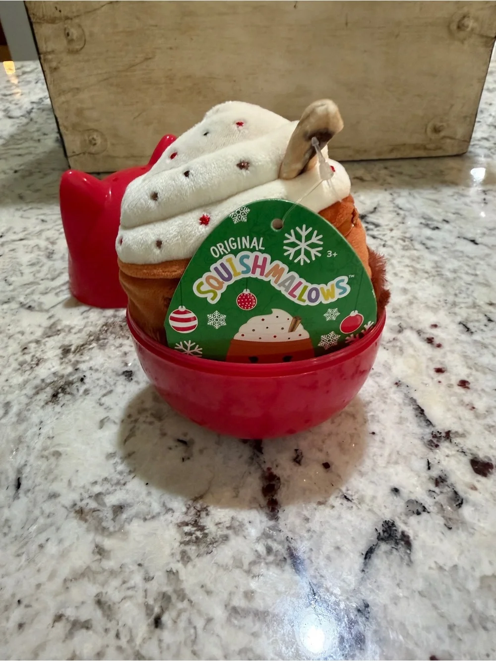 Squishmallows 4” Esther Holiday Plush Hot Chocolate